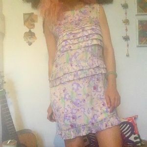 Vintage floral pintucked shift dress**3/$20**